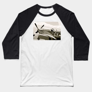 P-51 Mustang Fighter Plane Baseball T-Shirt